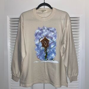 Vintage Maze Graphic Crewneck Long sleeve Tshirt